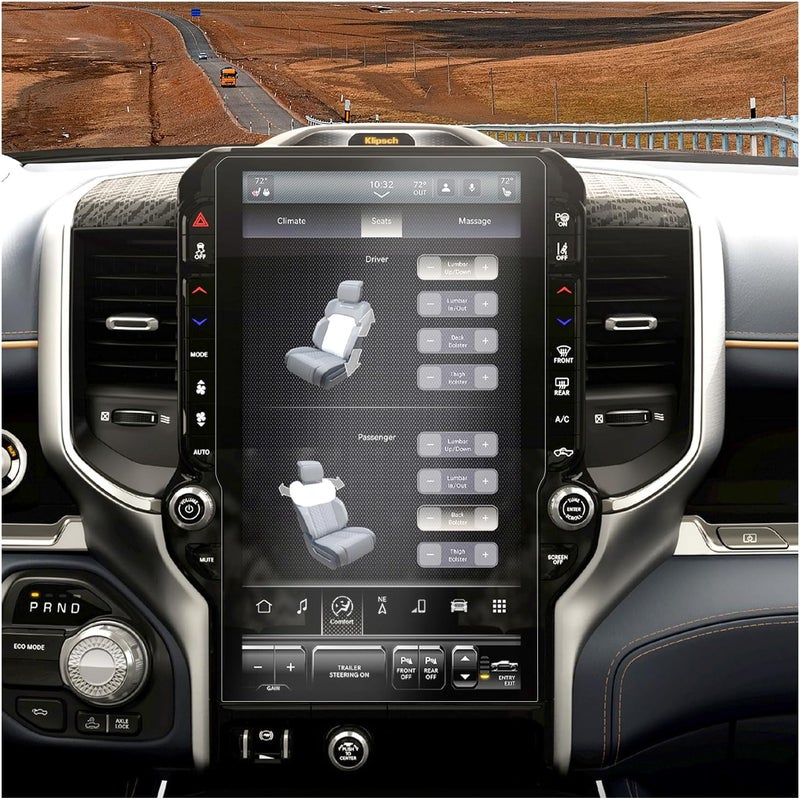 BSTW 2025 Ram 1500 Tungsten Screen Protector for 2025 2026 Dodge Ram 1500 Tungsten Uconnect 5 Nav 14.4-In Display for Ram Truck Accessories 9H Anti Glare Tempered Glass Film (2025 Ram 14.4-In Matte) - Image 1